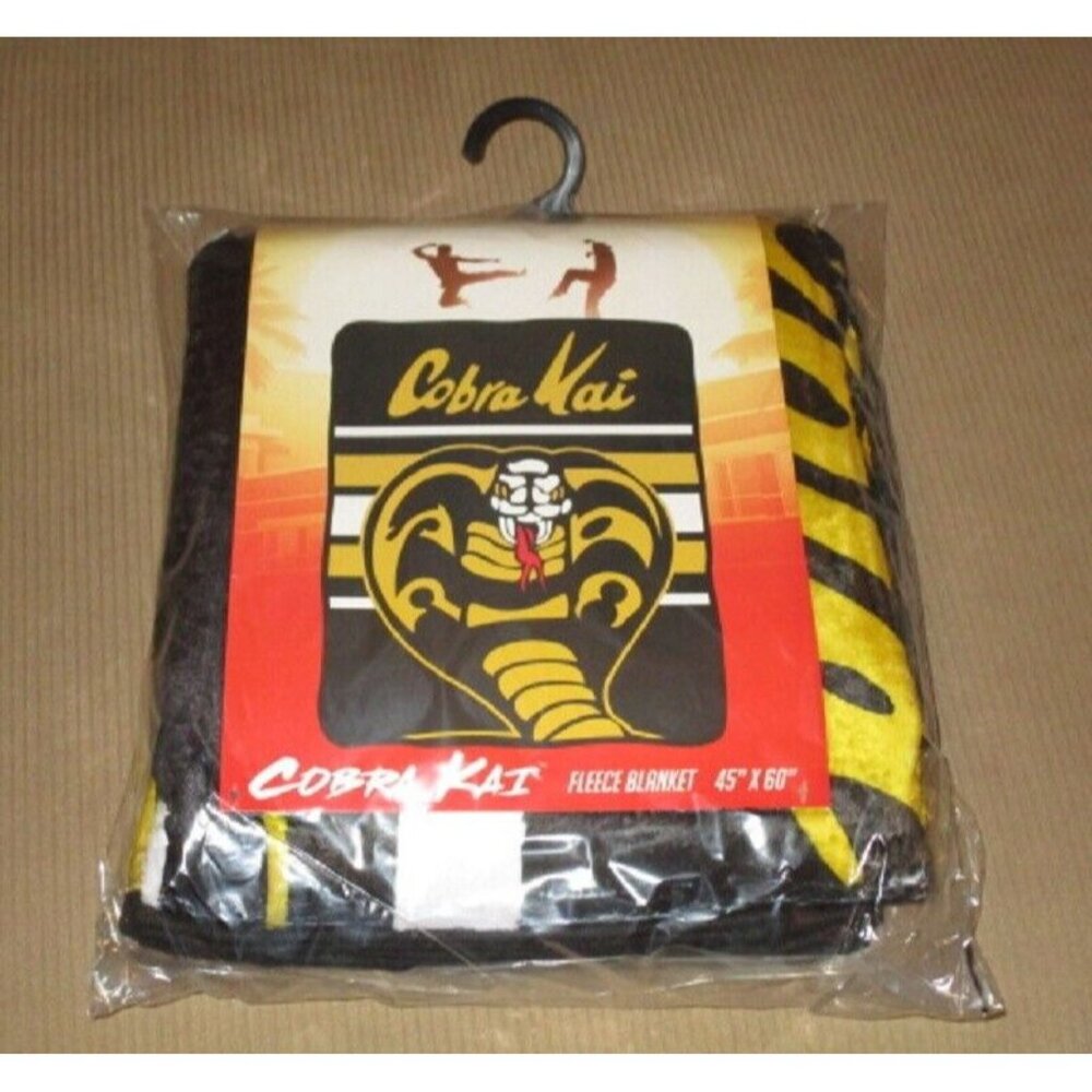 New Cobra Kai Dojo The Karate Kid Fleece Gift Throw Blanket SOFT Johnny No Mercy - Picture 2 of 2